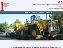 Tablet Screenshot of interstatetowingandtransport.com
